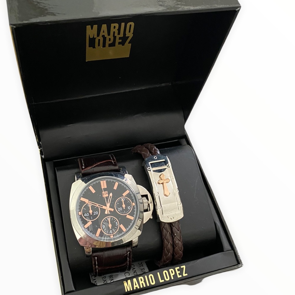New Mario Lopez Watch & Cross Matching Bracelet